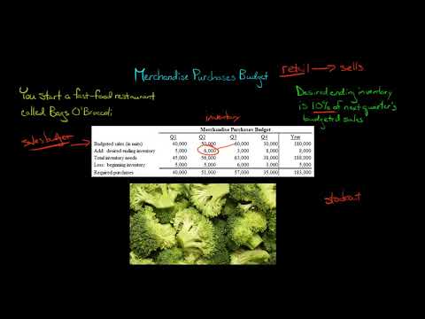 Merchandise Purchases Budget