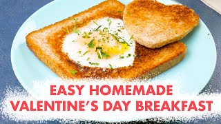 Easy Homemade Valentine's Day Breakfast | Heart-Shaped Toast | HOW TO