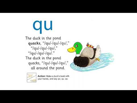 UK School Primary One Jolly Phonics Song Qu qu - The Duck in the Pond Quacks