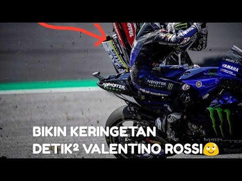 Kembali Crash Di MotoGp2020 ❗ Detik² Valentino Rossi Hampir Kena😌