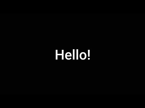 Hello! - Kinetic Typography Intro