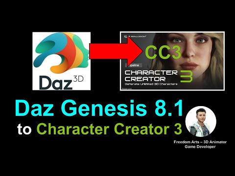 Daz Genesis 8.1 to Character Creator 3 - CC3 Full Tutorial