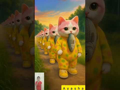 wow beautiful yellow colour cute Cat  eating fish the road🥀#cat #cats #catvideos