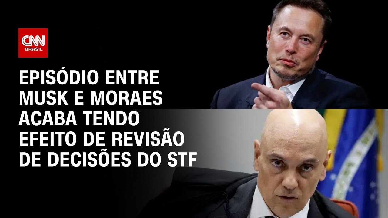 Episódio entre Musk e Moraes acaba tendo efeito de revisão de decisões do STF | CNN 360°