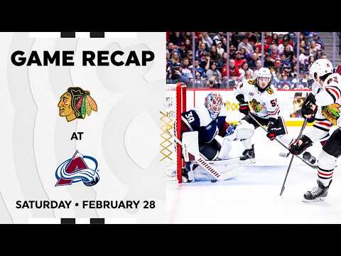 Blackhawks at Avalanche Game Highlights | 2.28.26