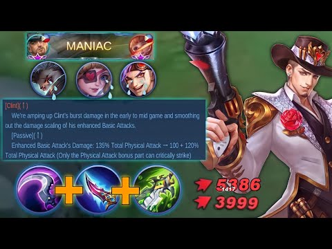 MOONTON THANKS FOR THIS NEW BUFF CLINT | AUTO MANIAC & BEST ONE SHOT BUILD 2021 | (MUST TRY!) | MLBB