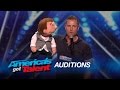 [share funny] Paul Zerdin: Funny Ventriloquist and Puppet Share the Language of Love - America's Got Talent 2015