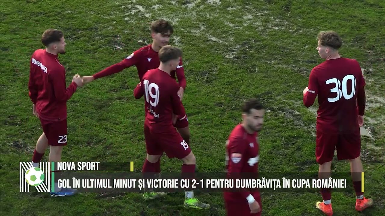 Gol în ultimul minut și victorie cu 2-1 pentru Dumbrăvița în Cupa României