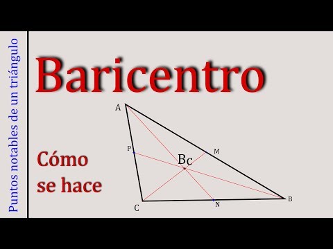 Cómo se dibuja el baricentro de un triángulo