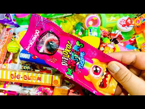 Yummy Snack, Lollipop, Chocolate opening with Thai Snack Candy, ASMR 103