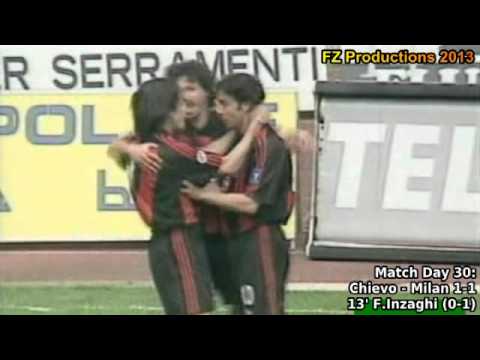 Serie A 2001-2002, day 30 Chievo - Milan 1-1 (F.Inzaghi goal)