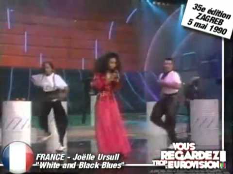 Eurovision 1990 France Joëlle Ursull "White and black blues"