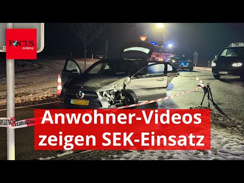Nach Schüssen auf Beamte: Anwohner-Videos zeigen SEK-Einsatz