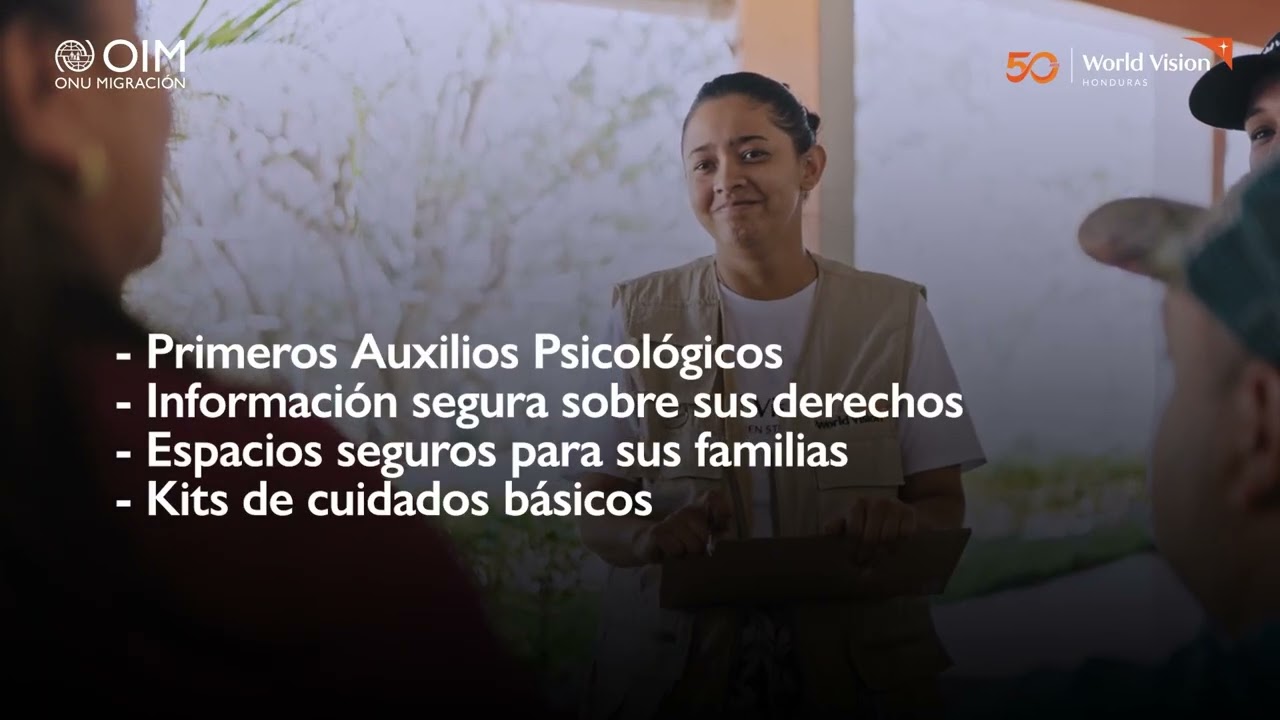 OIM y Visión Mundial unen esfuerzos para brindar asistencia a personas migrantes en tránsito