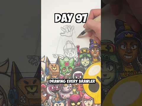 Day 97 Drawing EVERY Brawler - Gigi🤯 #shorts #brawlstars #drawing