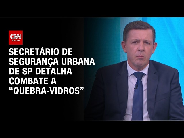 Roubos em São Paulo: Secretário de Segurança Urbana detalha combate a “quebra-vidros” | CNN 360°