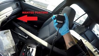 Searching a Wrecked Police Cruiser Ford Crown Vic interceptor Exploring cop car P71