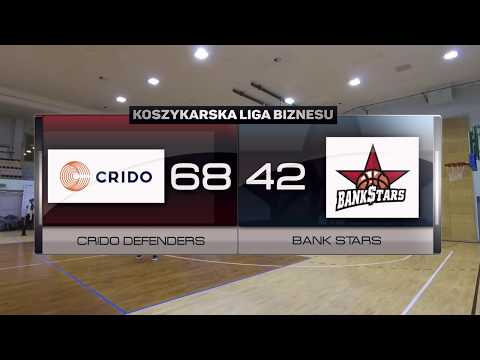 Crido Defenders vs Bank Stars - XIII kolejka - I Liga Warszawa - Koszykarska Liga Biznesu