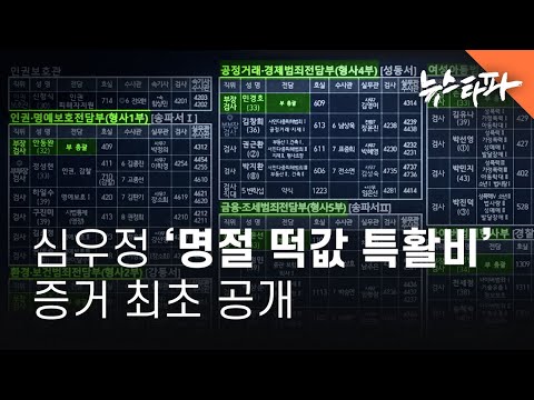 심우정 '명절 떡값 특활비' 확인.. 증거 최초 공개 - 뉴스타파