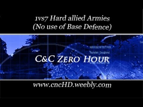 cncZH - 1vs7 Hard Armies - No Base Defence