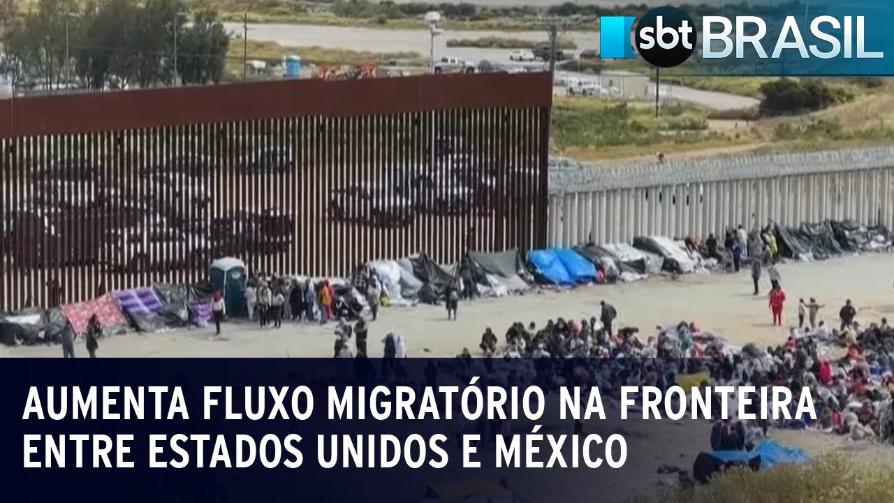 Aumenta fluxo migratório na fronteira entre Estados Unidos e México | SBT Brasil (11/05/23)