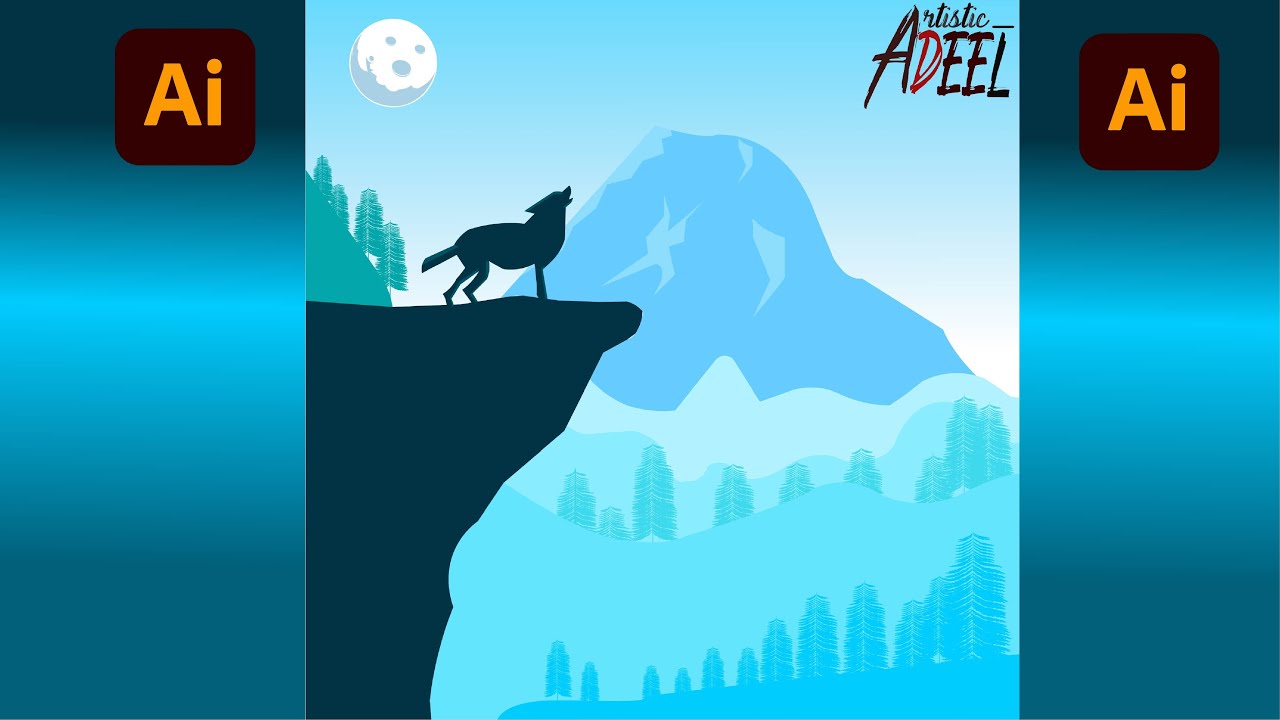 Discover the Artistry of Wolf Vector Illustration on Illustrator | artistic adeel | Illustration