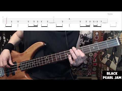 Black by Pearl Jam - Bass Cover with Tabs Play-Along