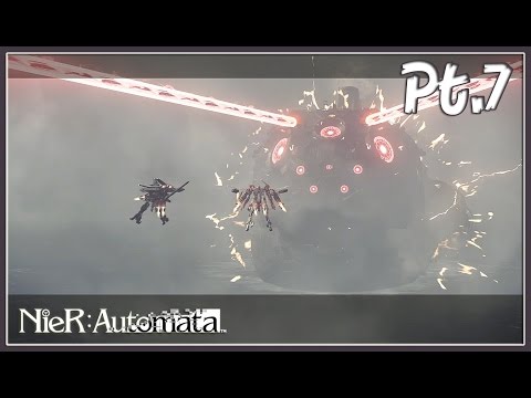 NieR Automata Walkthrough Part 7 - Flooded City, Boss Ancient Weapon