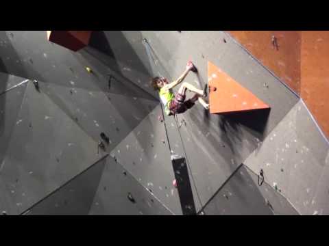 Adam Ondra topping the final route at WC Lead - Puurs 2009