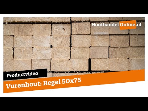 Regel Vuren 50x75mm(45x70mm netto) geschaafd video