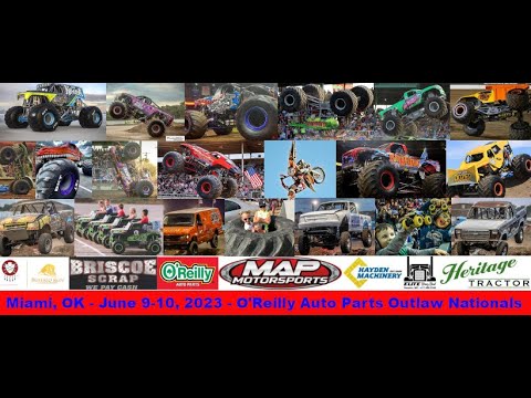 Miami, Oklahoma MONSTER TRUCKS - O'Reilly Auto Parts  Outlaw Nationals - June 9-10, 2023