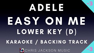 Download lagu Adele Easy On Me Lower Key of D Karaoke Backing Tr... mp3