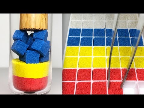 Very Satisfying Video Compilation 77 Kinetic Sand Cutting ASMR