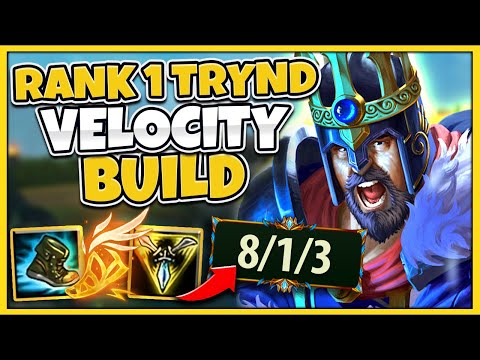 #1 TRYNDAMERE WORLD THIS BUILD MAKES IT SO YOU CAN RUN UP AND KILL EVERYONE - League of Legends