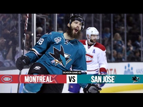 Montreal Canadiens vs San Jose Sharks - Season Game 63 - All Goals (1/3/16)