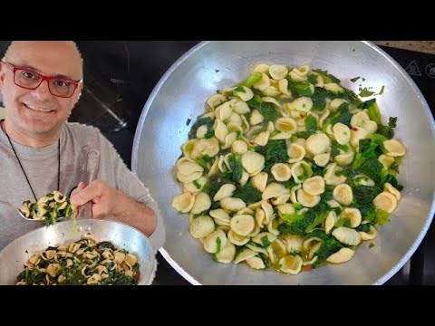 ORECCHIETTE con le CIME  di  RAPA  ricetta tradizionale della pasta con le cime di rapa