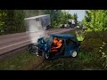 BeamNG Drive - Highway Car Crashes #24