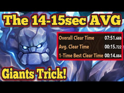 14-15sec Average Giants Abyss Hard Trick! - Summoners War