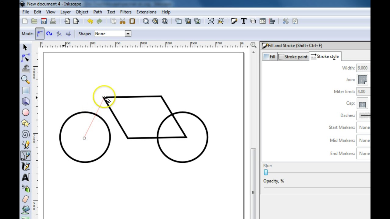 Inkscape Tutorial: Draw a Simple Bike