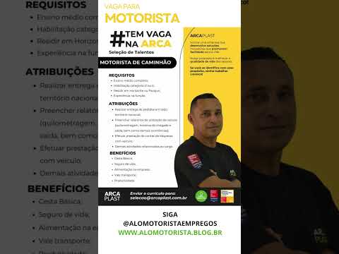 🚛 VAGA MOTORISTA DE CAMINHÃO - HORIZONTE E PACAJUS/CE (CAT D ou E)