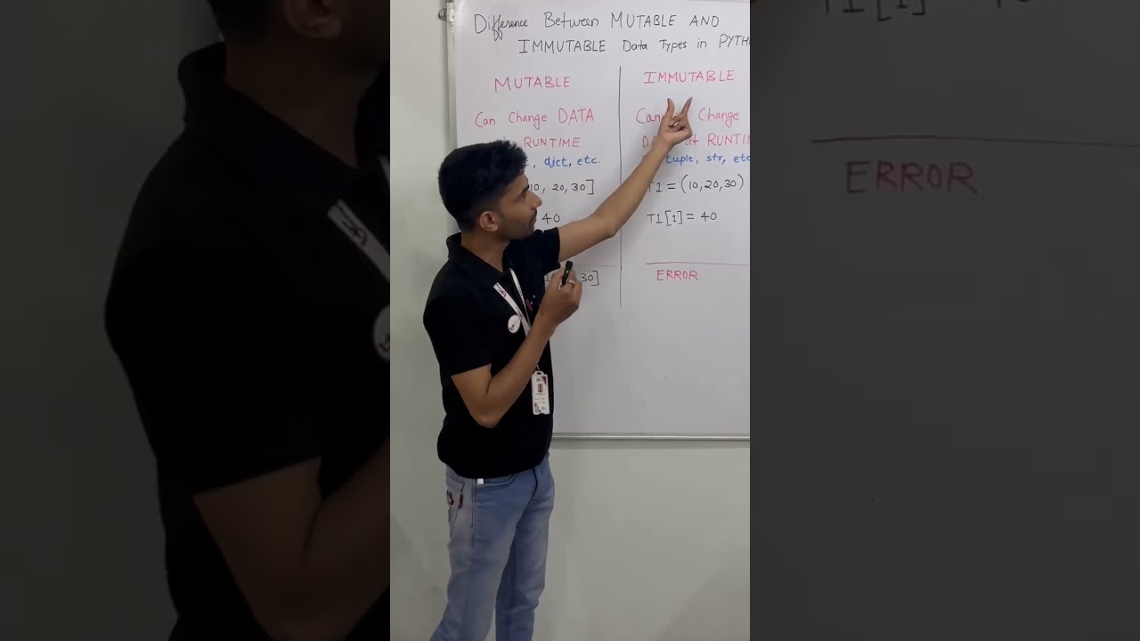 🔍 Mutable vs. Immutable Data Types in Python #pythonprogramming #python #interview #interviewtips