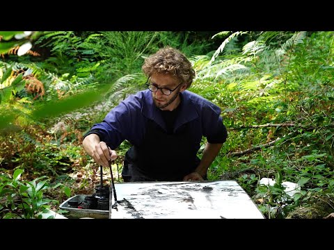 Painting Nature with Nature  I  Ink and Salt Drawings by Yann Bagot