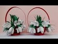 Quilling How to make 3D Flower basket