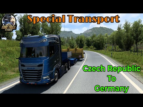 Czech Republic To Germany | DAF Truck | Excavator Bucket MEGA Transport | 300 KM | #truck #ets2