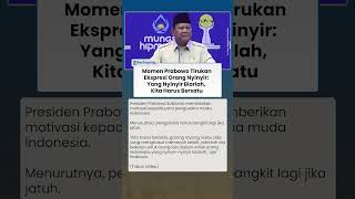 Momen Prabowo Tirukan Ekspresi Orang Nyinyir: Yang Nyinyir Biarlah, Kita Harus Bersatu