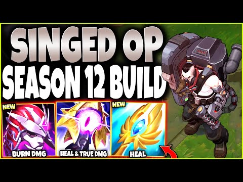 New Season 12 Singed MAX HEAL/True DMG Build is INSANELY OP 🔥 LoL Top Singed Preseason 2022 Gameplay