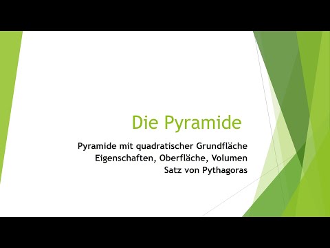 Mathe: Die quadratische Pyramide einfach und kurz erklärt
