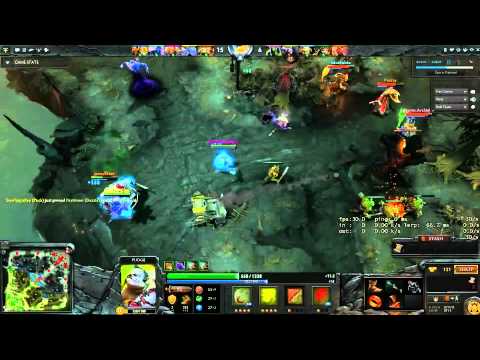 Pudge and Rubick fighting over who gets to hook Enigma