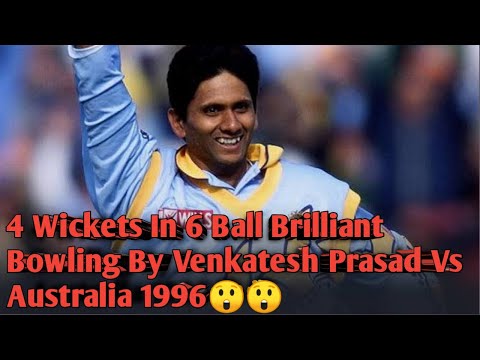 4 Wickets In 6 Balls Brilliant Bowling By Venkatesh Prasad Vs Australia 1996😲😲