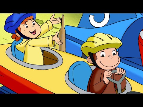 Capa de George pilota um carro de corrida | George, o Curioso | Desenhos Animados em Português